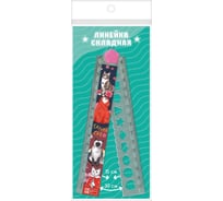 Линейка Феникс+ САКУРА 15-30 см, полистирол, стикер с полноцветной запечаткой, подложка из мелованного картона + ПЭТ-пакет с европодвесом 52621