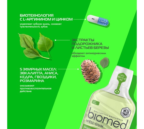 Ополаскиватель Biomed WELL GUM/ВЕЛ ГАМ 500 мл 109.03155.0101
