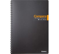 Блокнот COMIX Compera Bond B5 в линейку, на пружине, 60 листов, обложка черная/оранжевая CPB5607 BLK/OR