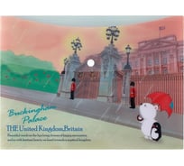 Папка-конверт COMIX География на кнопке А4 Великобритания A7580 UK