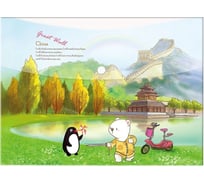 Папка-конверт COMIX География на кнопке А4 Китай A7580 CN