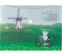 Папка-конверт COMIX География на кнопке А4 Нидерланды A7580 NL