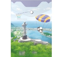 Папка-конверт COMIX География на кнопке А6 Бразилия 12 шт в упаковке A1856 BR