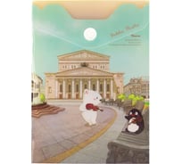 Папка-конверт COMIX География на кнопке А6 Москва Большой Театр 12 шт в упаковке A1856 BT