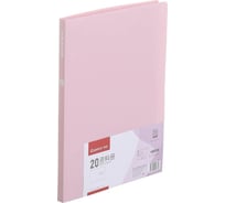 Папка COMIX с боковым прижимом + карманом А4 Morandi розовый A5717 PU