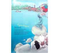 Папка-уголок COMIX География А4 Дания 10 шт в упаковке A7590 DM