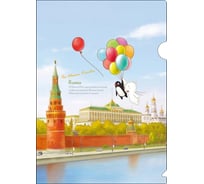 Папка-уголок COMIX География А4 Москва Кремль 10 шт в упаковке A7590 MK