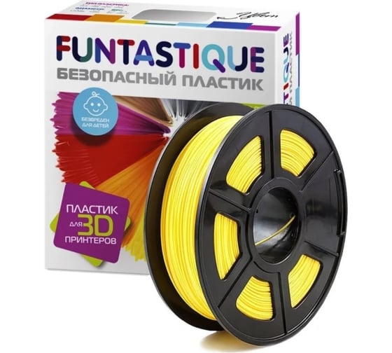 Пластик в катушке FUNTASTIQUE abs, 1.75 мм, 1 кг, желтый ABS-1KG-YL