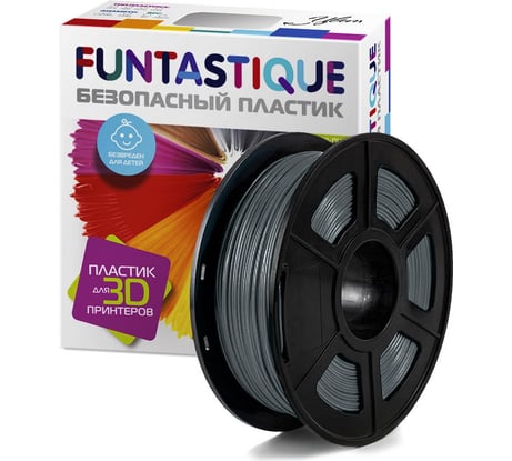 Пластик в катушке FUNTASTIQUE petg, 1.75 мм, 1 кг, мокрый асфальт PETG-1KG-WA