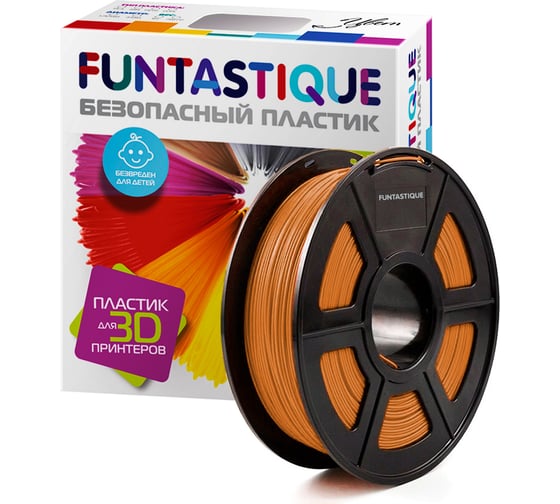 Пластик в катушке FUNTASTIQUE petg, 1.75 мм, 1 кг, янтарный PETG-1KG-AM 1