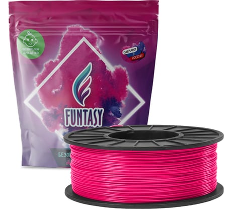 Пластик в катушке Funtasy  petg,1.75 мм,1 кг, цвет малиновый PETG-1KG-RB-1