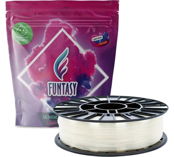 Пластик в катушке Funtasy  abs,1.75 мм,1 кг, цвет натуральный ABS-1KG-NC-1 1