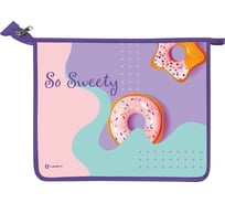 Папка для тетрадей LAMARK so sweety а5, 1 отделение, молния сверху, ламинированный картон, рисунок с двух сторон NF0008-11