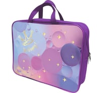 Папка-портфель LAMARK bubbles а4, 1 отделение, на молнии, с ручками, карман внутри, усиленное дно, печать по ткани с одной стороны DC0025-05