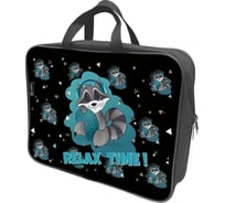 Папка-портфель LAMARK relax time a4, 1 отделение, 36x27x7 см, на молнии, с ручками, печать по ткани с одной стороны DC0125-07