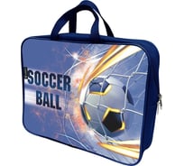 Папка-портфель LAMARK soccer ball a4, 1 отделение, 36x24,5x7 см, на молнии, с ручками, печать по ткани с одной стороны DC0125-01