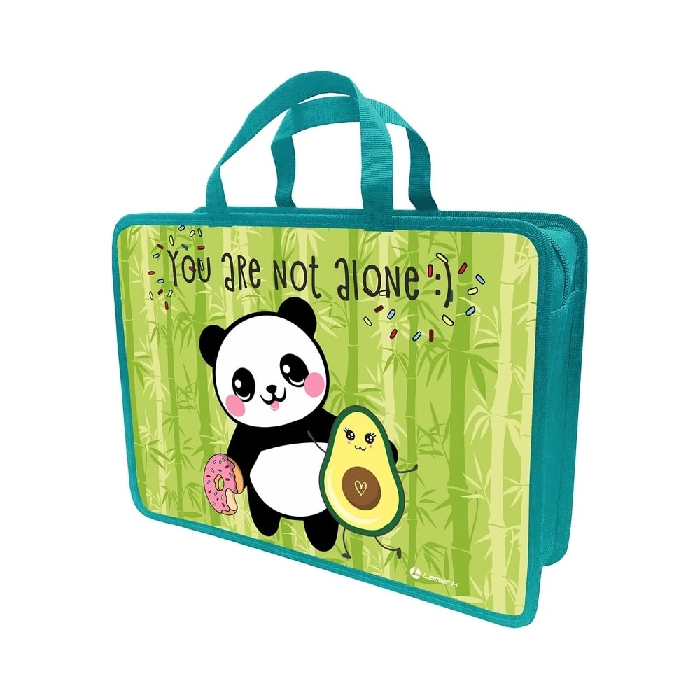 Папка-портфель LAMARK панда+авокадо a4, 1 отделение, 34x24,5x7 см, на ...