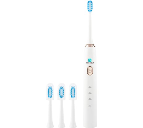 Электрическая звуковая зубная щетка Denhelt белая D1012