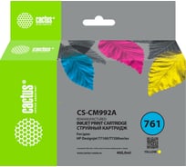 Струйный картридж Cactus CS-CM992A N761 желтый, 400 мл, для HP DesignJet T7100/Т7200 1842335
