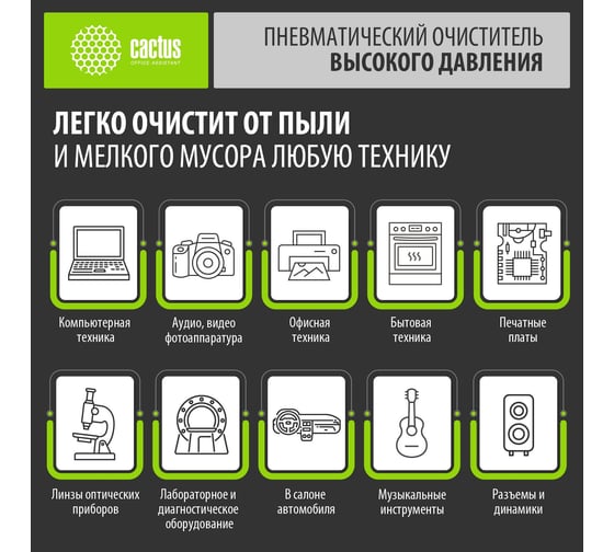 Пневматический очиститель Cactus CS-AIR750 для очистки техники 750мл 1791550