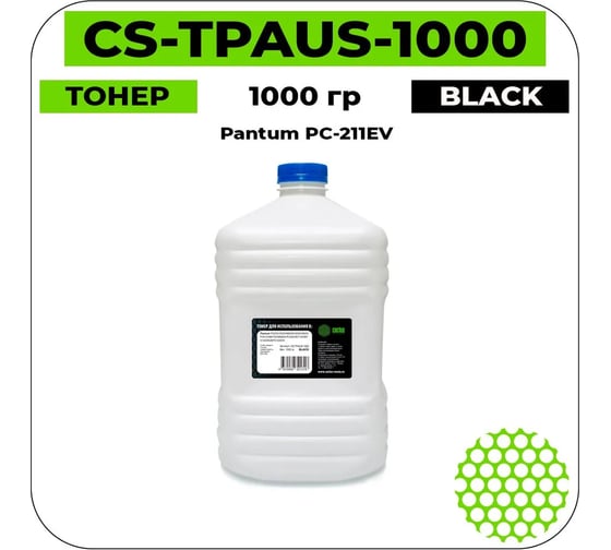Тонер Cactus CS-TPAUS-1000 черный, флакон 1000 г, для принтеров Pantum P2200/2500/M6500/6550/6600 1885954