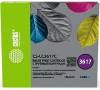 Струйный картридж Cactus CS-LC3617C голубой, 10 мл, для Brother MFC-J2330DW/J2730DW/J3530DW/J3930DW 1901469