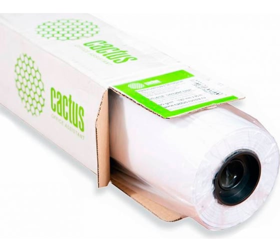 Бумага CACTUS CS-PCM90-61045 универсальная 24", A1, 610 мм, 45 м, 90г/м2, белый, CIE169%, матовое покрытие, втулка 50.8 мм 1651806