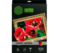 Холст для струйной печати CACTUS CS-CA326010 A3, 260г/м2, 10 листов, белый 805877