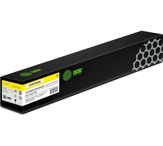 Лазерный картридж Cactus CS-PH7750YRU 106R00655 желтый, 22000 страниц, для Xerox Phaser 7750 1824995 1