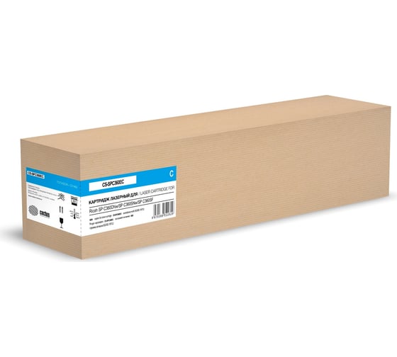Лазерный картридж Cactus CS-SPC360EC 408185 голубой, 6000 страниц, для Ricoh SP C360DNw/SP C360SNw/SP C3 1898122 1