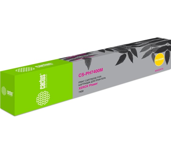 Лазерный картридж Cactus CS-PH7400M 106R01151 пурпурный, 9000 страниц, для Xerox Phaser 7400 982047 1