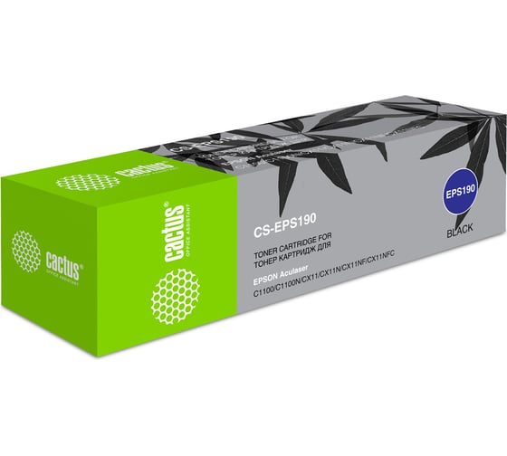 Лазерный картридж Cactus CS-EPS190 S050190 черный, 4000 страниц, для Epson AcuLaser C1100/C1100N/CX11/CX 727342 1