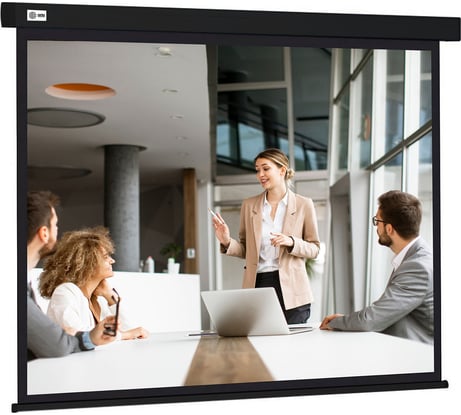 Экран 168x299см Wallscreen CS-PSW-168x299-BK 16:9 настенно-потолочный рулонный черный Cactus 1678319