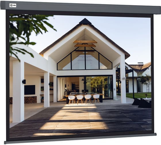 Настенно-потолочный рулонный экран CACTUS 206x274 см Wallscreen CS-PSW-206x274-SG 4:3 серый 1678335 1