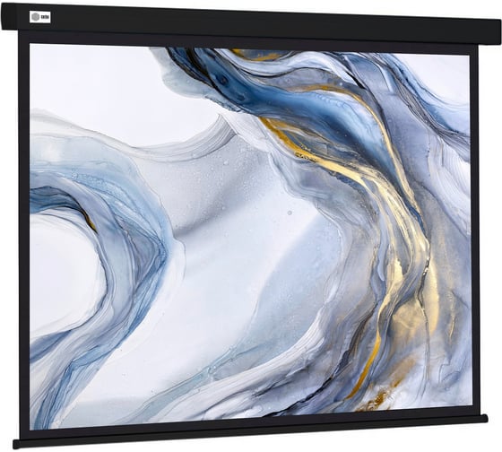 Настенно-потолочный рулонный экран CACTUS 180x180 см Wallscreen CS-PSW-180x180-BK 1:1 черный 1678325 1