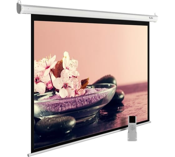 Настенно-потолочный рулонный экран CACTUS 270x360 см MotoExpert CS-PSME-360x270-WT 4:3 белый (моторизованный) 407878
