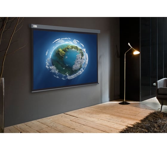 Настенно-потолочный рулонный экран CACTUS 187x332 см Wallscreen CS-PSW-187x332-SG 16:9 серый 1678333