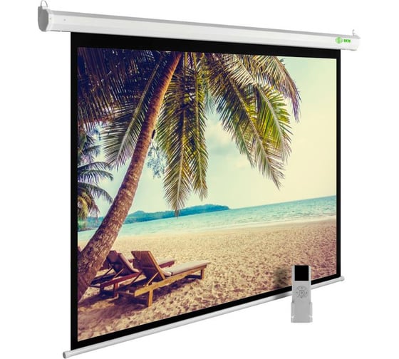 Настенно-потолочный рулонный экран CACTUS 360x360 см MotoExpert CS-PSME-360x360-WT 1:1 белый (моторизованный) 407870 1