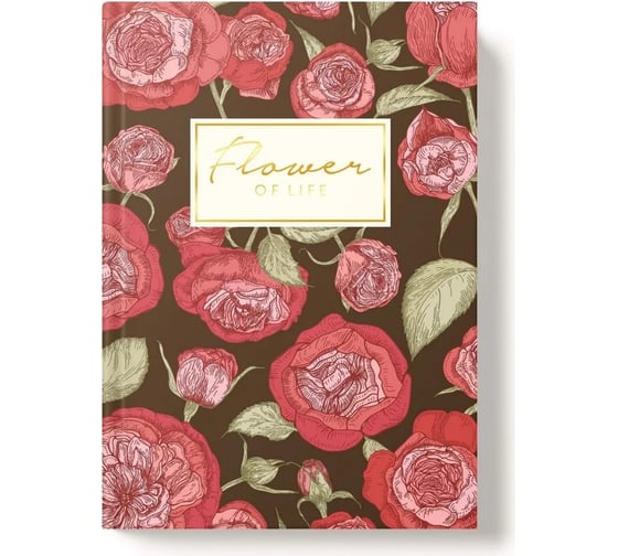 Записная книжка Academy Style А5 160л 7БЦ -EAC мат лам тисн фольг Розы 13495 1