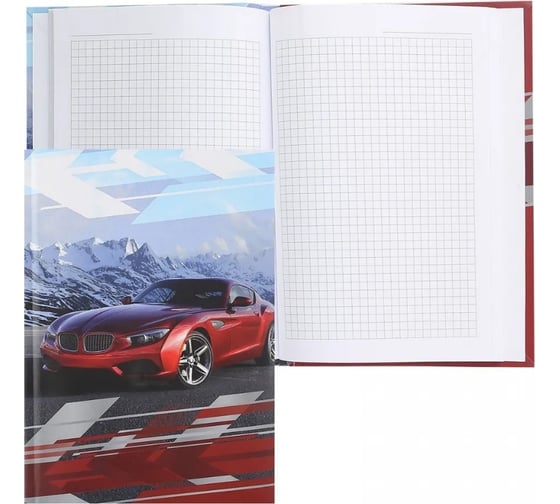 Записная книжка Academy Style А5 80л интегр -EAC мат лам Красное авто 13463