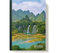 Записная книжка Academy Style А5 160л 7БЦ -EAC глянц лам Горный водопад 13486