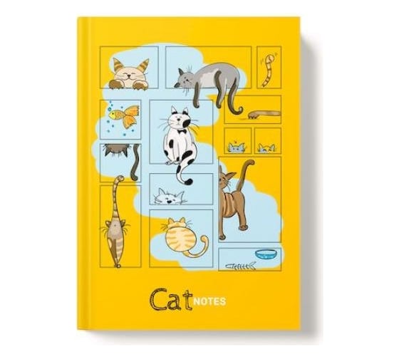Записная книжка Academy Style А5 64 листа интегр -EAC глянц лам Жизнь кота 13451