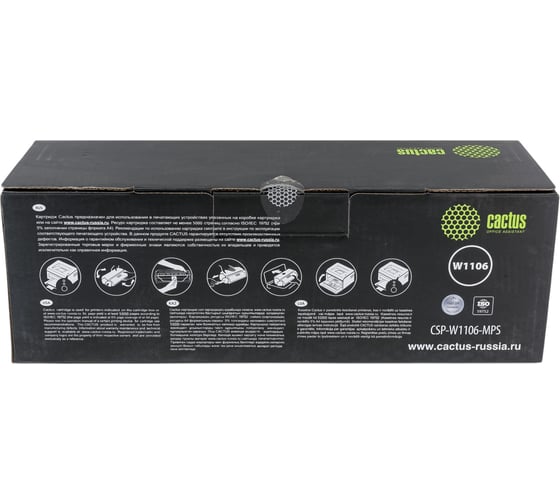 Лазерный картридж Cactus CSP-W1106-MPS черный, 5000 страниц, для HP Laser 107a/107r/107w/135a MFP/135r M 1885813