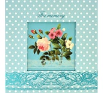 Настольный блок для записи с фоторамкой на крышке Феникс + Нежность 150х150 мм, 200 л, бумага офсет, тиснение бирюзовой фольгой 32060