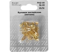 Английские булавки BLITZ PAZ-00 №00 под золото, железо, 25 шт, 22 мм 186014