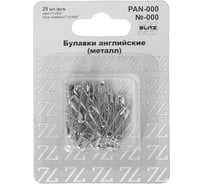 Английские булавки BLITZ PAN-000 №000 под никель, железо, 25 шт, 19 мм 186017