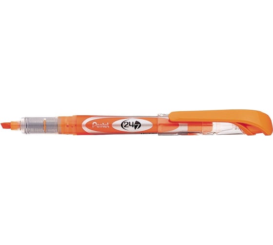 Маркер-выделитель текста Pentel с жидкими чернилами 24/7 Highlighter 1 - 3.5 мм скошенное 12 шт SL12-FX оранжевый 610062