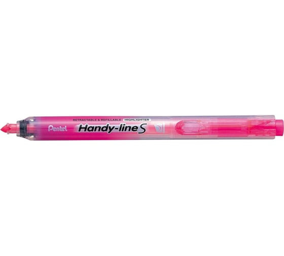 Маркер-выделитель текста Pentel автоматический Handy-Lines, 1.0/4.5 мм 1 - 4.5 мм пулевидный 12 шт SXS15-PO розовый 610069