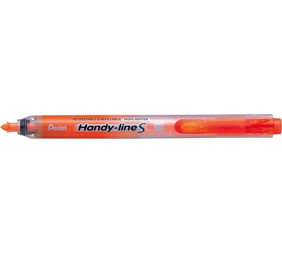Маркер-выделитель текста Pentel автоматический Handy-Lines, 1.0/4.5 мм 1 - 4.5 мм пулевидный 12 шт SXS15-FO оранжевый 610066