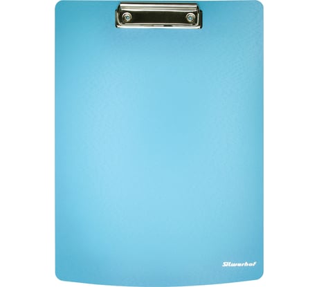 Папка клип-борд SILWERHOF 957027 A4 полифом 1.8 мм голубой 1690937